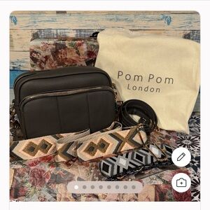Pom Pom London City Leather Crossbody Bag